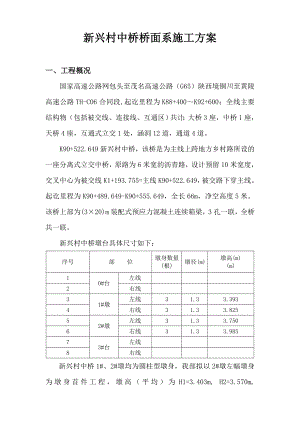 新兴村中桥桥面系施工方案.doc