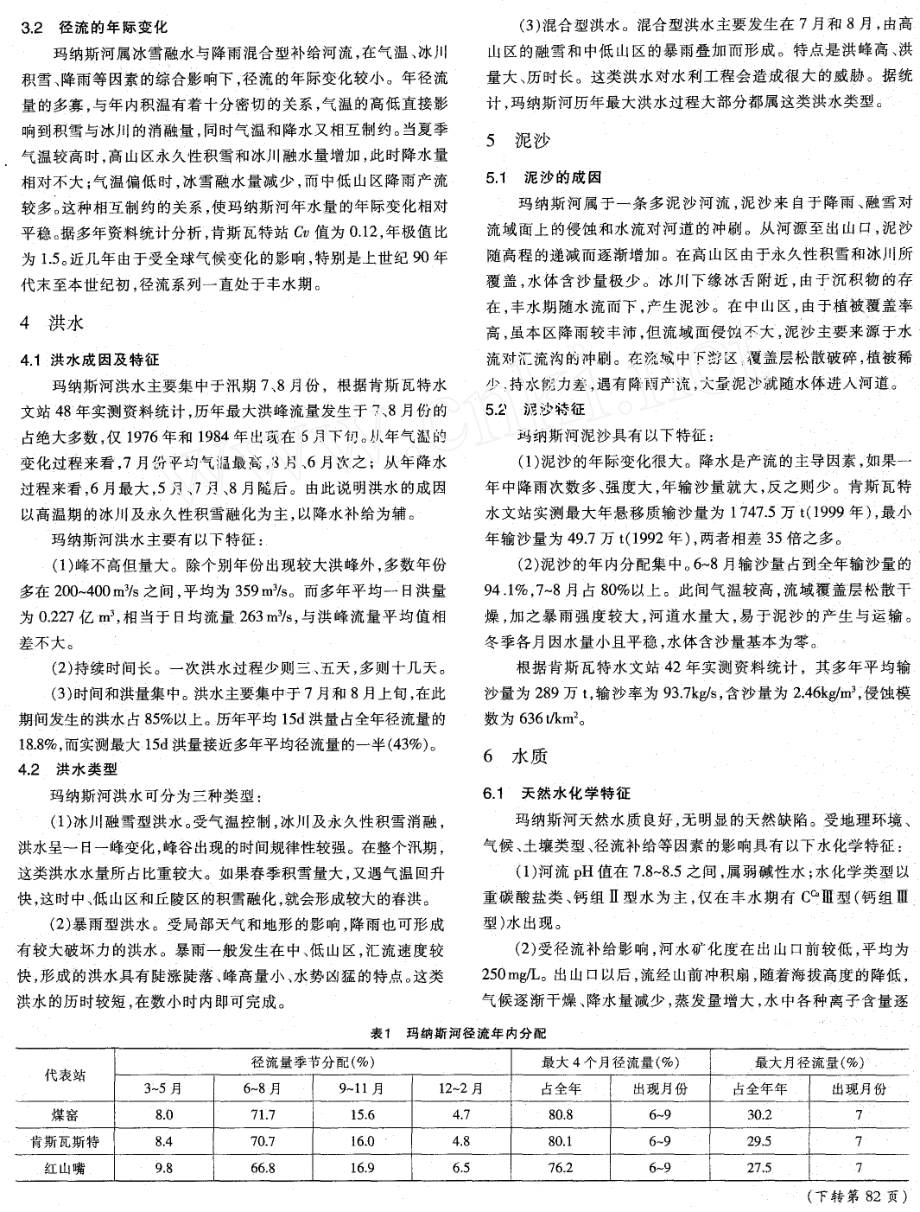 玛纳斯河流域水文与环境特征分析.doc_第2页