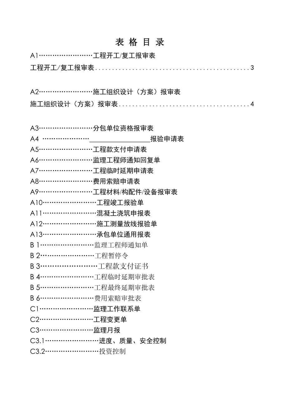 武汉建设监理规范用表(报监理).doc_第1页