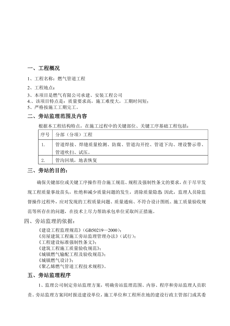 燃气工程旁站监理方案.doc_第3页