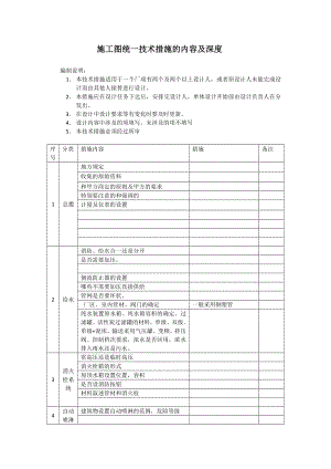 施工图统一技术措施的内容及深度.doc