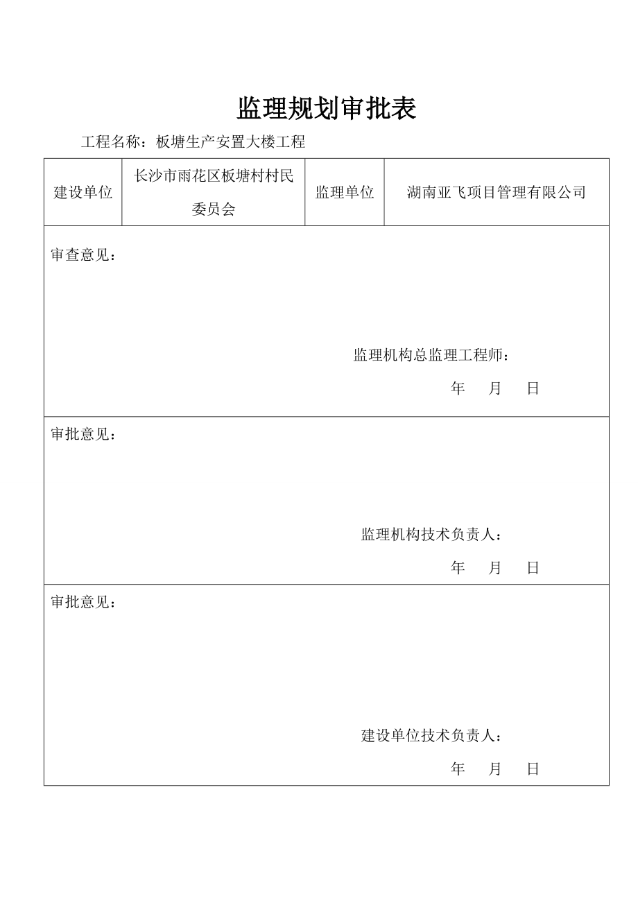 安置大楼工程项目监理规划.doc_第1页