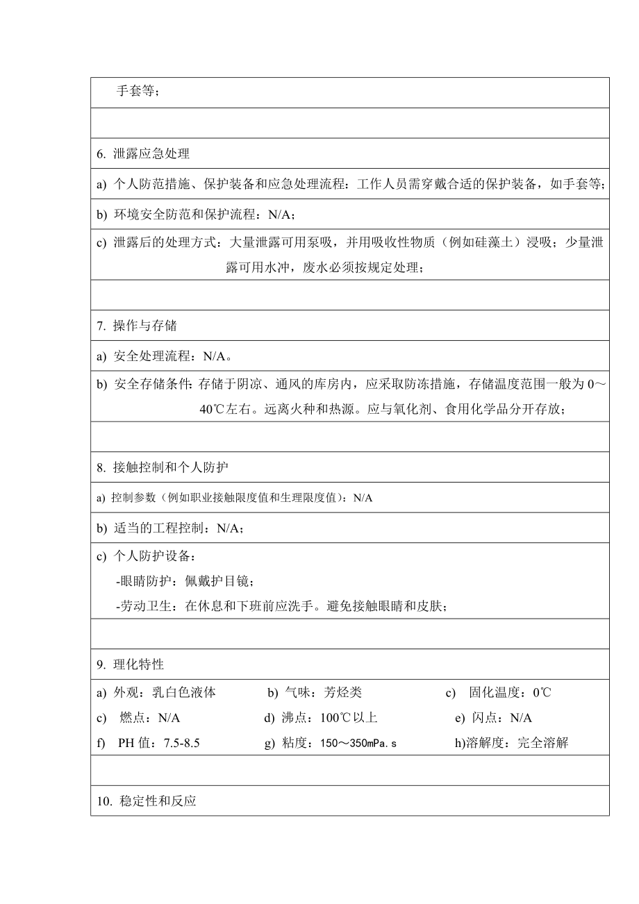 丁苯橡胶(SBR) MSDS.doc_第2页