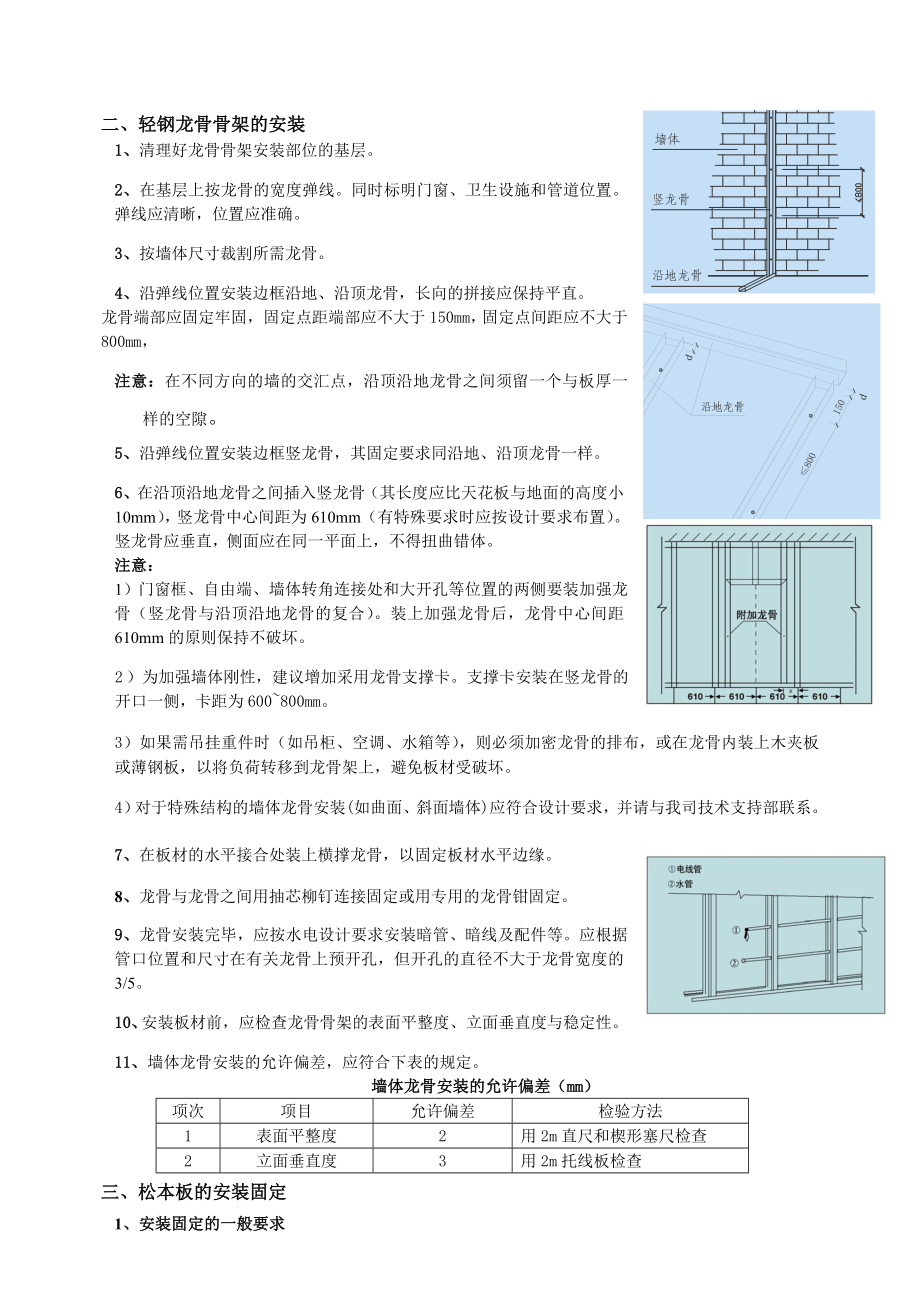 轻钢龙骨墙板的安装技术交底.doc_第2页