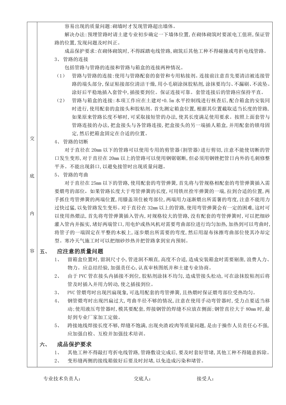 砌体内管路敷设分项工程质量技术交底卡.doc_第2页