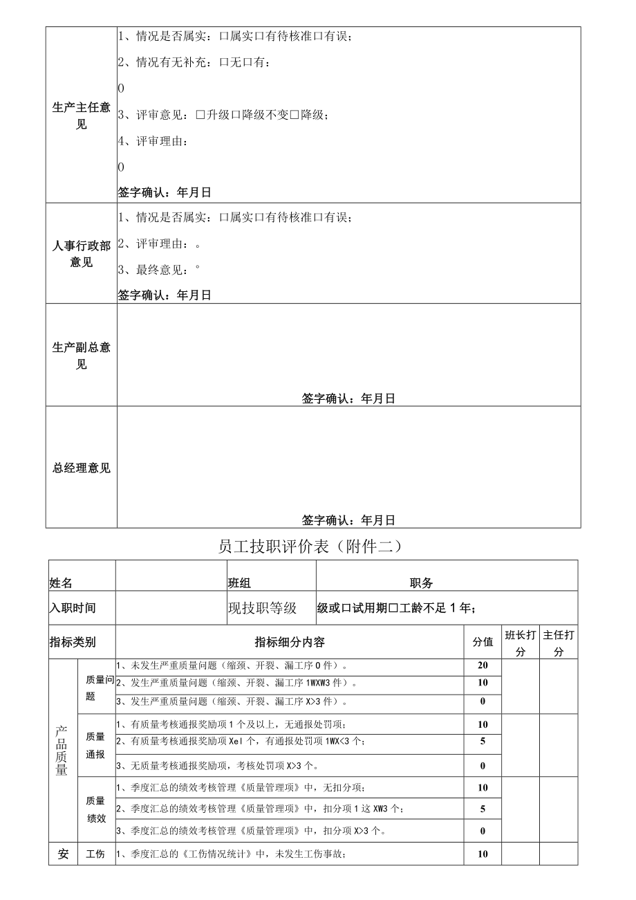 员工职级评定方案(含考评表).docx_第3页