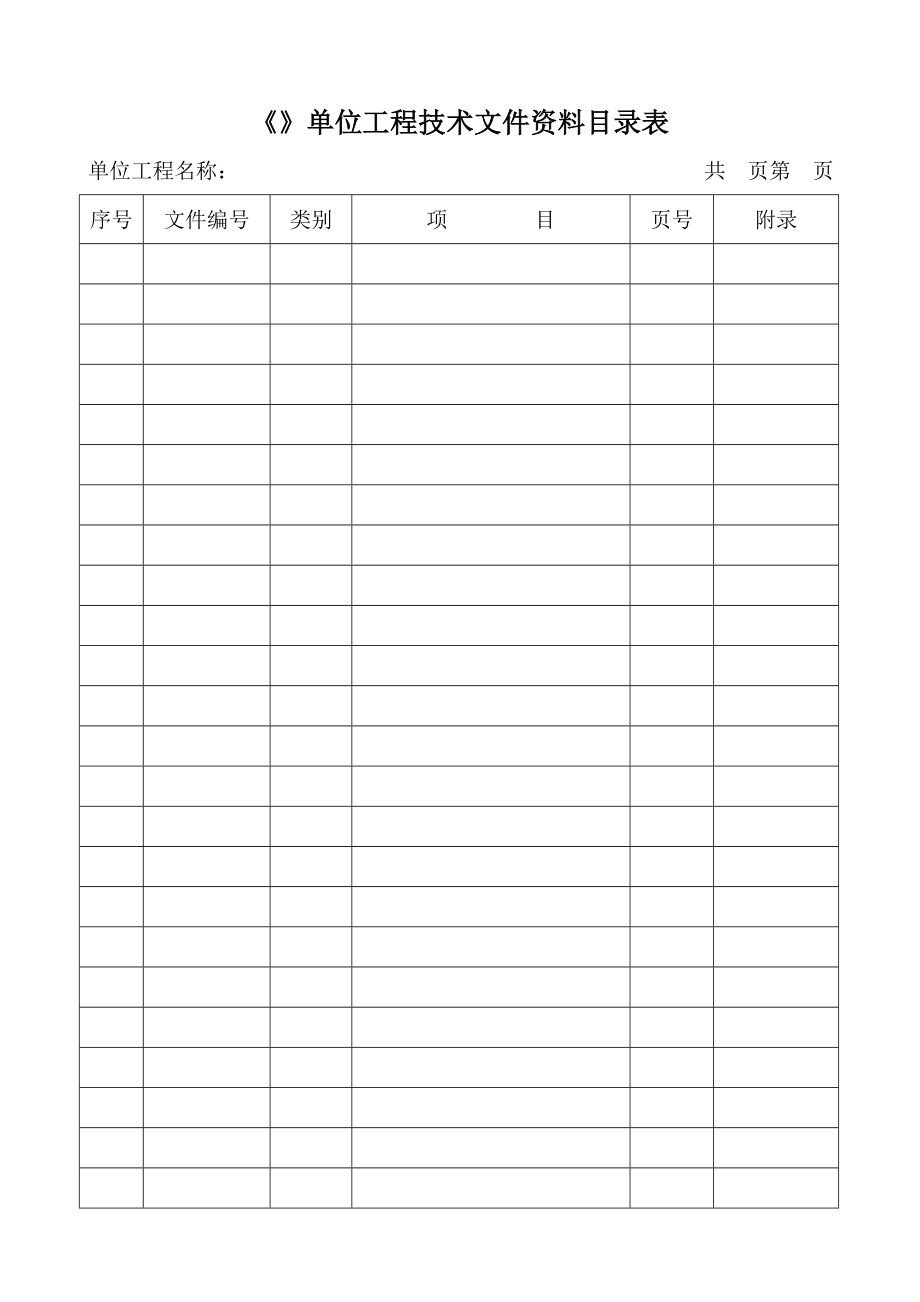 福建省市政工程内业施工常用表格.doc_第1页