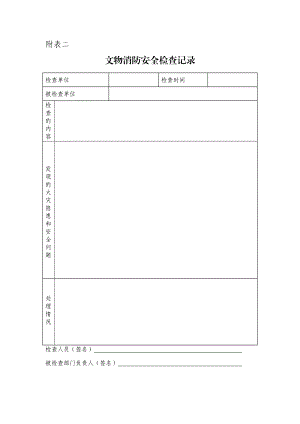 文物消防安全检查记录.doc