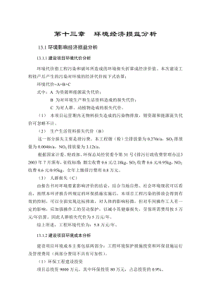 环境影响评价报告公示：萘系高效减水剂生产线13、环境经济损益环评报告.doc