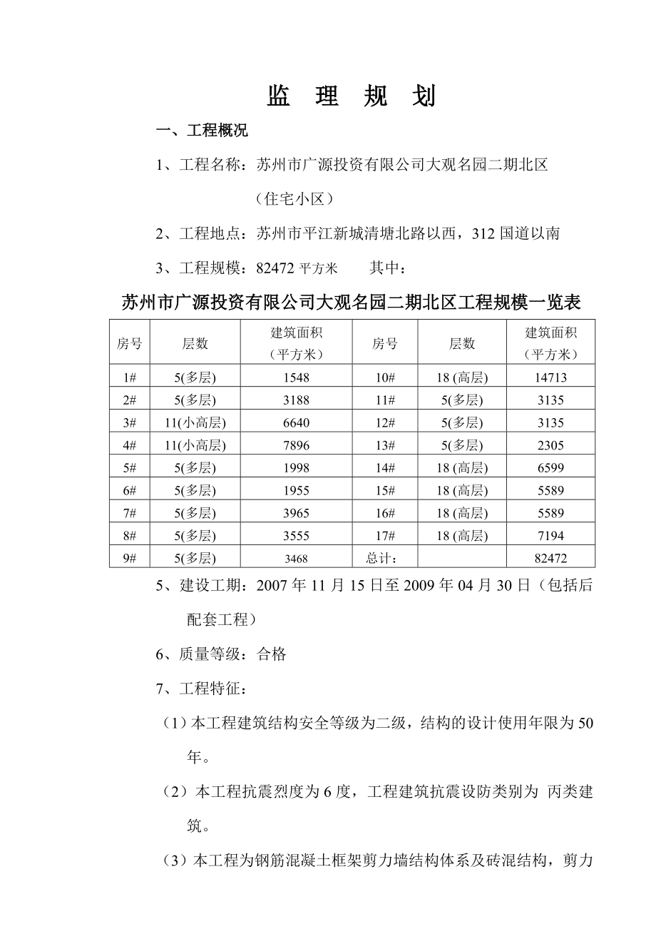 大观名园二期北区监理规划.doc_第2页