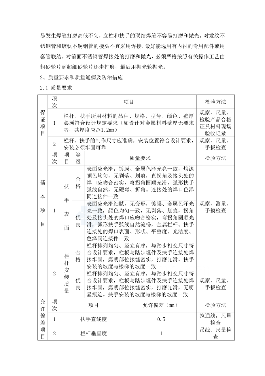 金属栏杆、扶手施工工艺介绍.doc_第2页