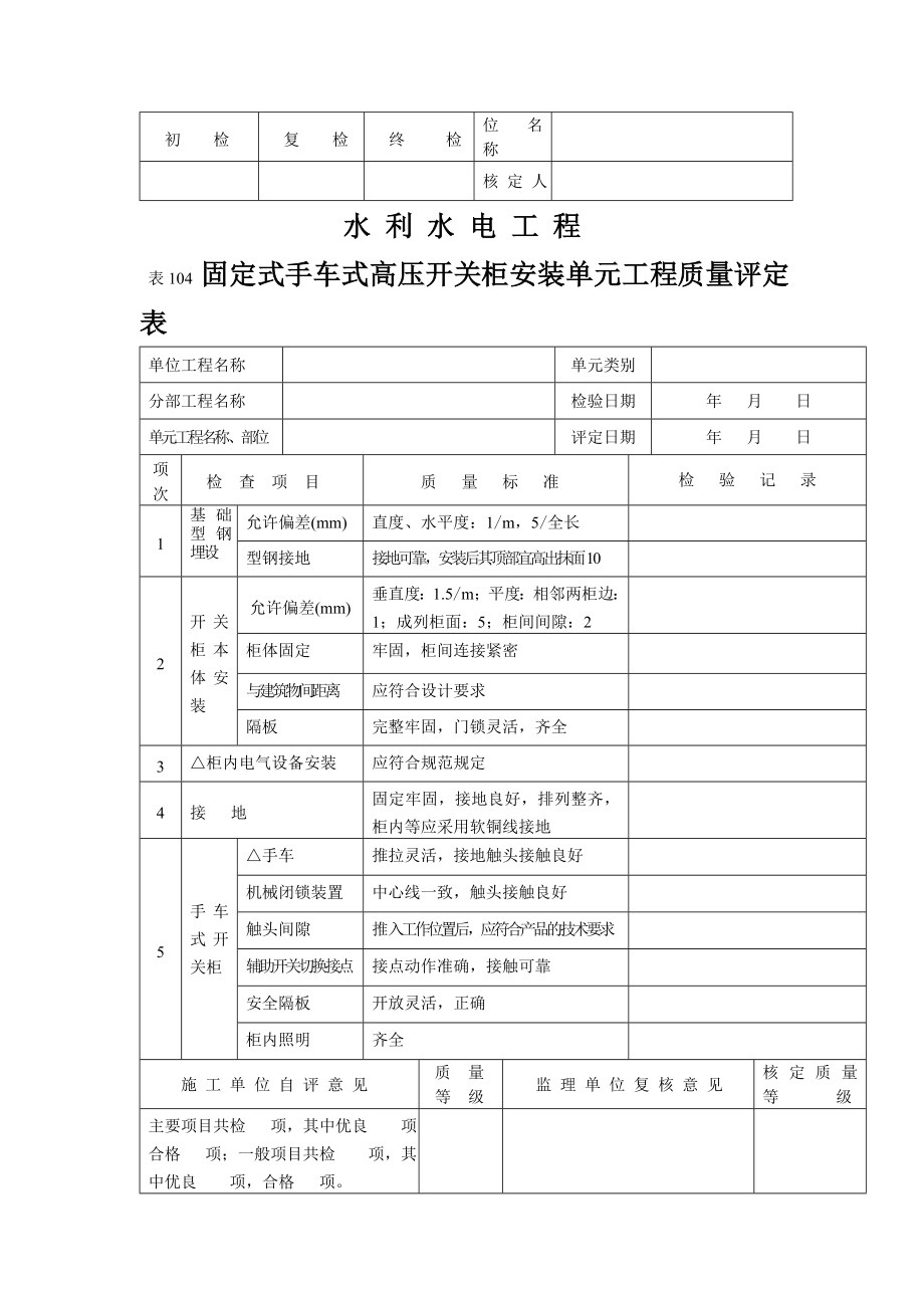 电力工程单元工程质量评定表.doc_第3页