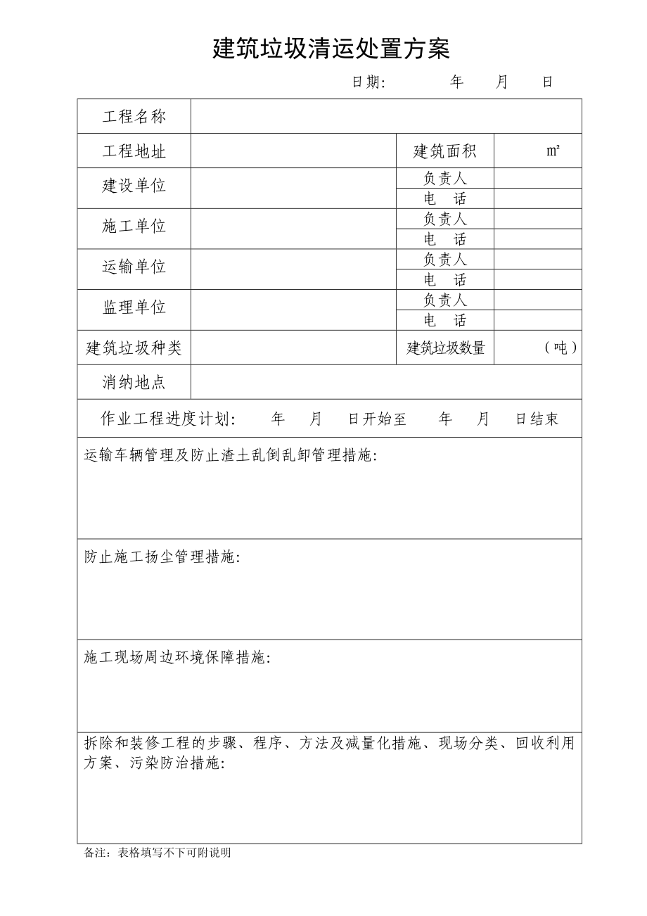 建筑垃圾清运处置方案.doc_第1页