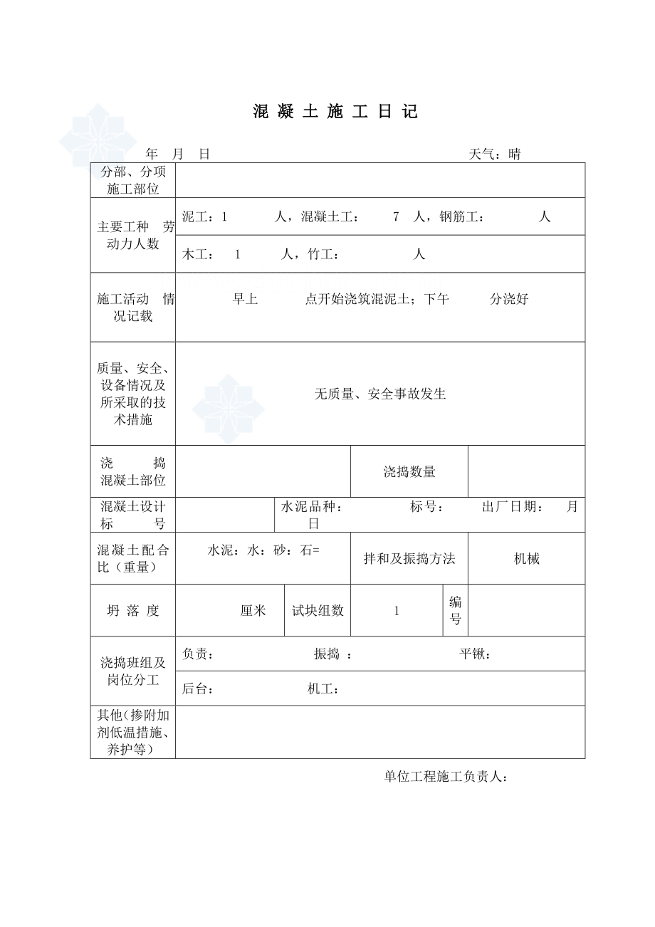 水利水电单元工程表格secret.doc_第3页