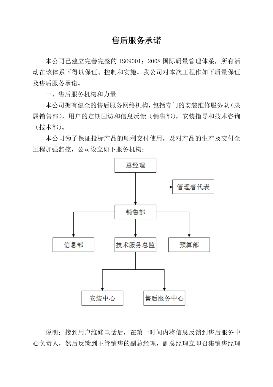 售后服务承诺(路灯行业).doc_第1页