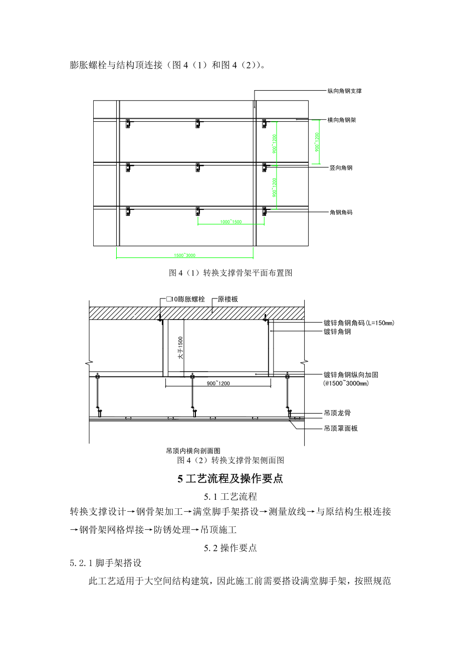 大空间吊顶内钢骨架转换支撑施工工法.doc_第2页