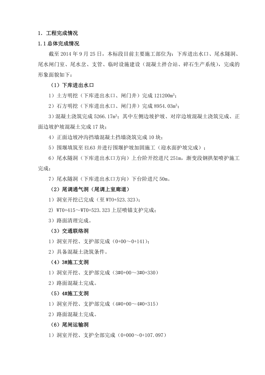 下库进出水口、尾水隧洞、尾水闸门室、尾水岔、支管、临时设施建设进度计划.doc_第1页