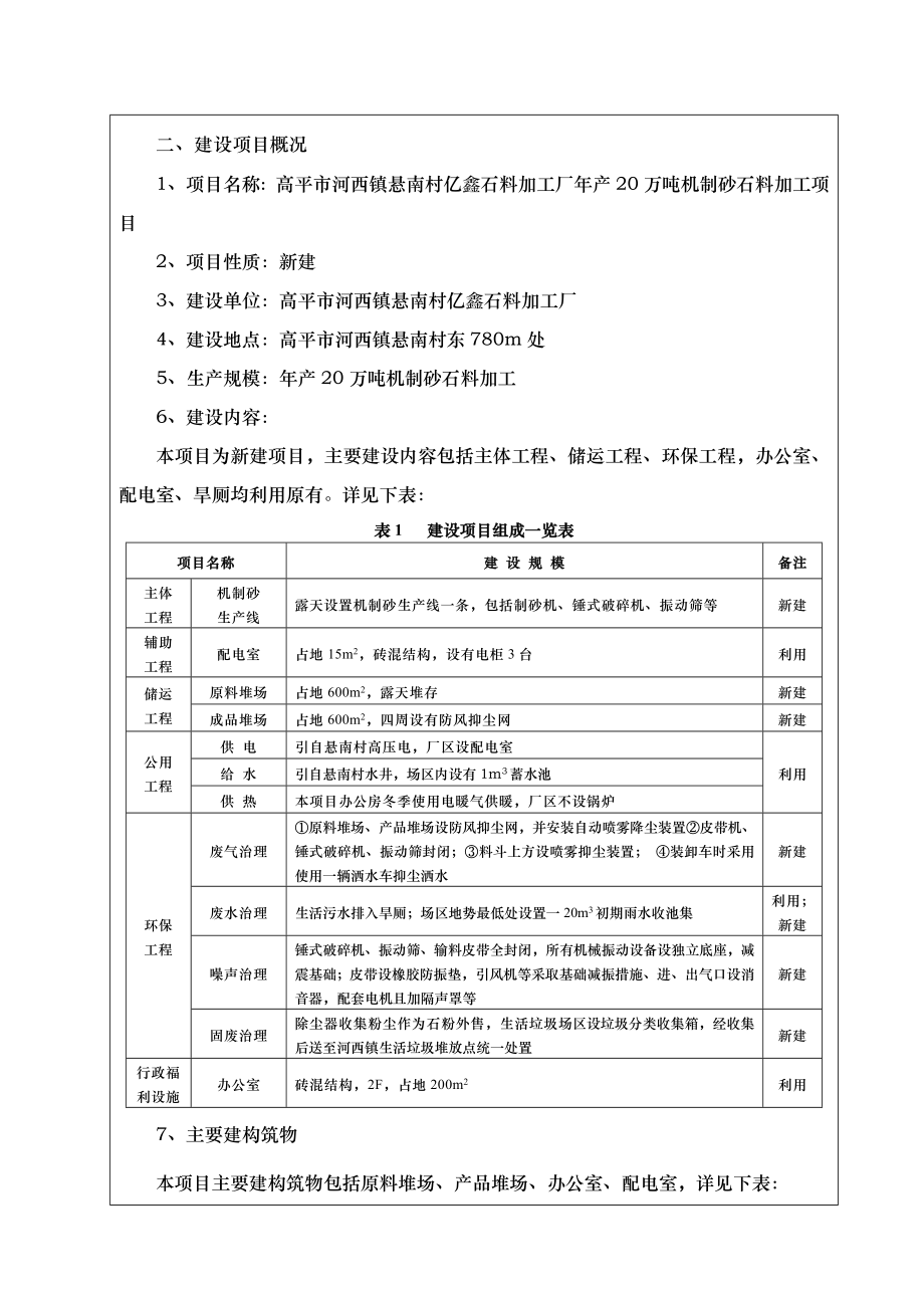 环境影响评价报告公示：高平市河西镇悬南村亿鑫石料加工厂万机制砂石料加工环评报告.doc_第2页