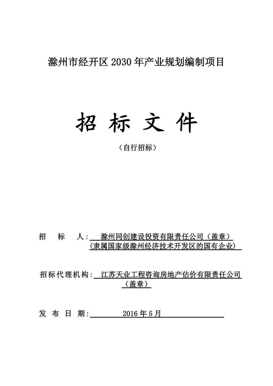 滁州市经开区2030产业规划编制项目.doc_第1页