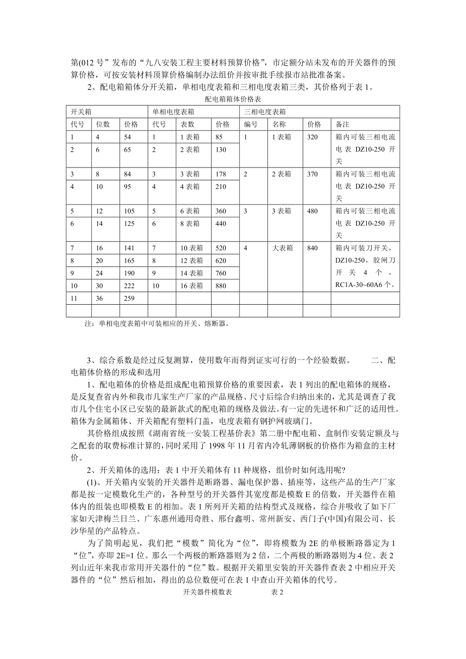 怎样编制配电箱的预算价格.doc_第2页