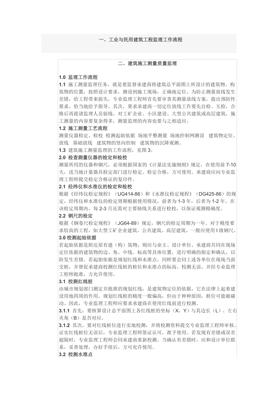 工业与民用建筑工程监理工作流程 监理各分项技术控制.doc_第1页