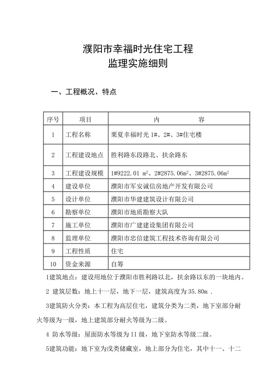 濮阳市幸福时光住宅小区监理细则.doc_第3页