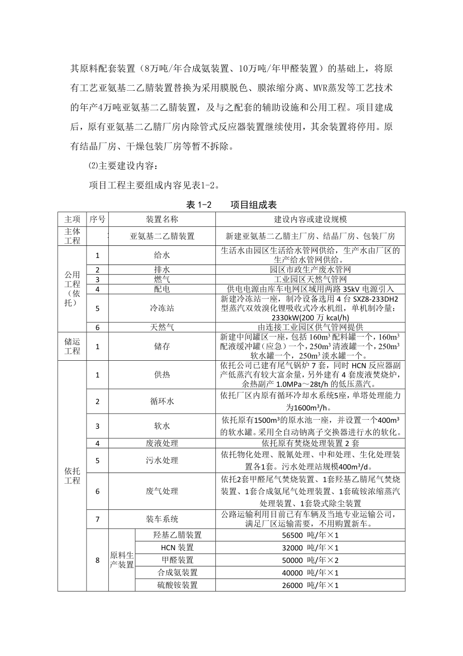 新疆紫光永利精细化工有限公司4万吨亚氨基二乙腈节能减排技改项目.doc_第3页