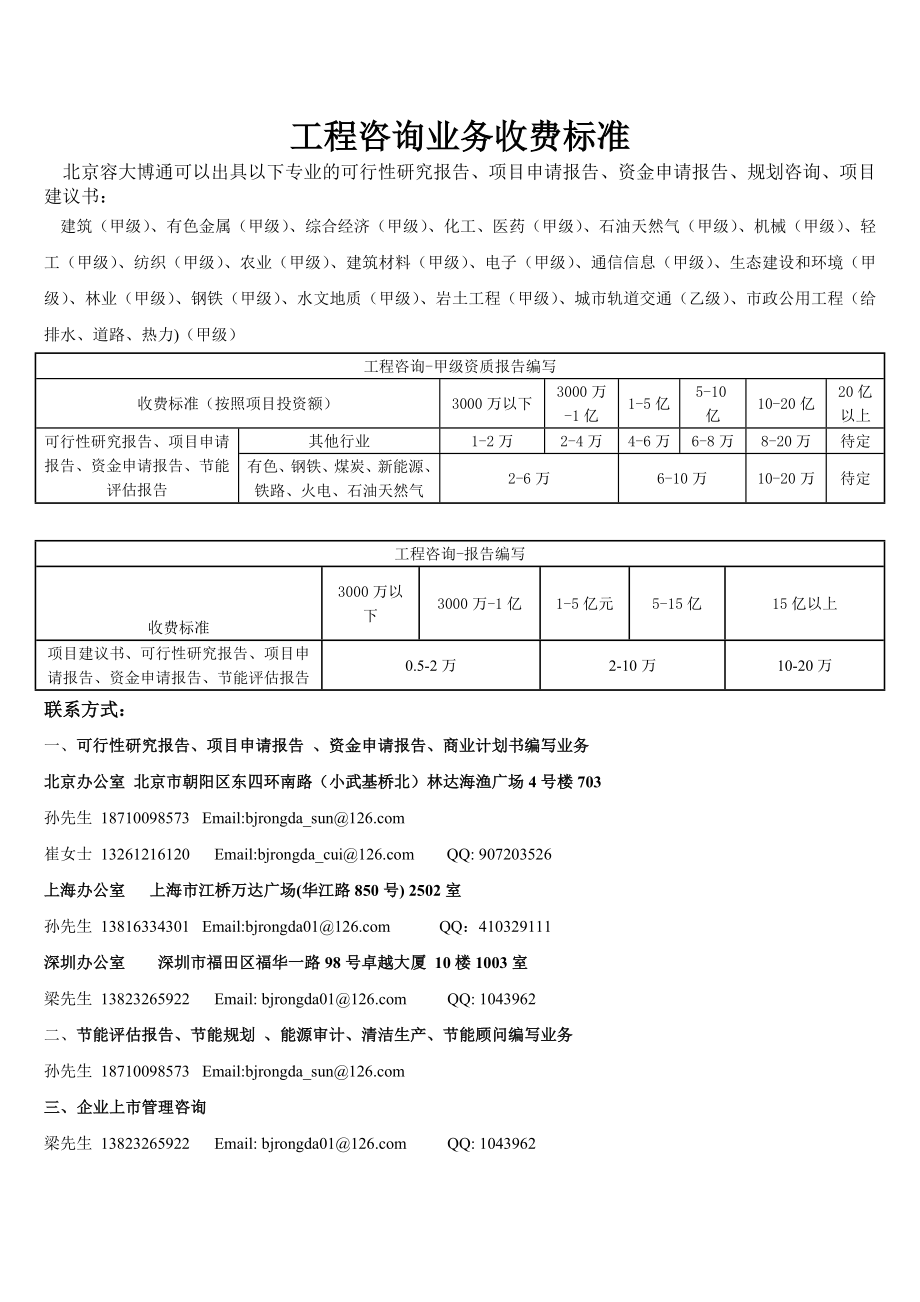 工程咨询收费标准.doc_第1页