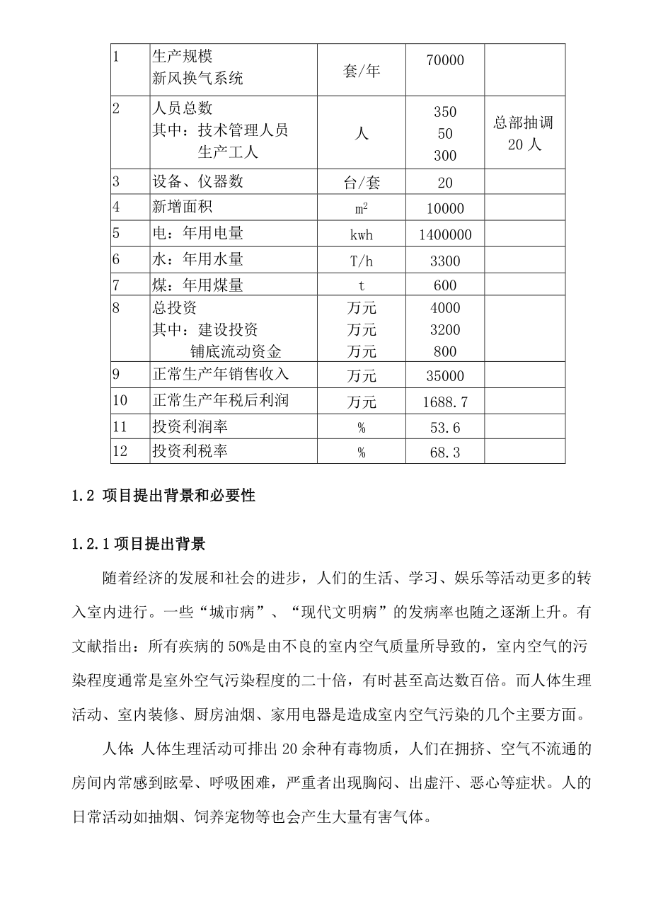 产7万套节能环保新风换气系统项目可行性研究报告.doc_第3页