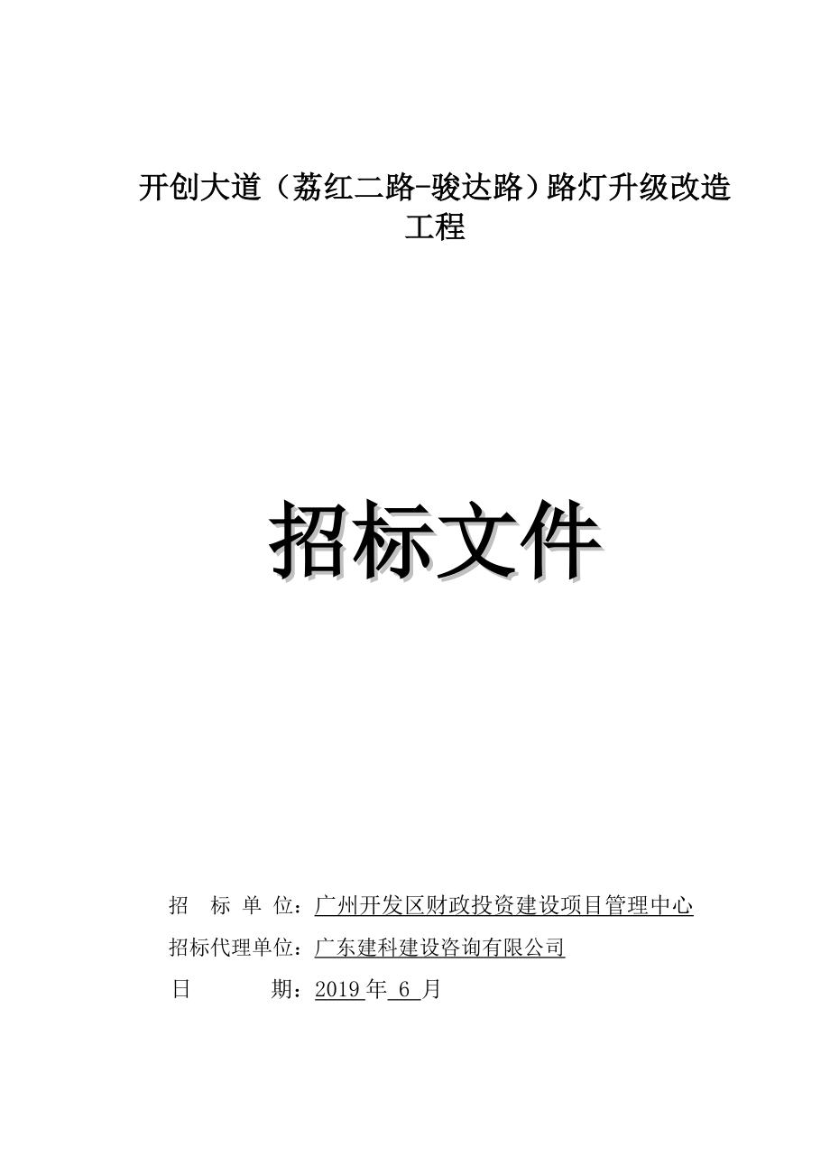 招标文件（开创大道路灯）定稿_20032_1561365961306.doc_第1页