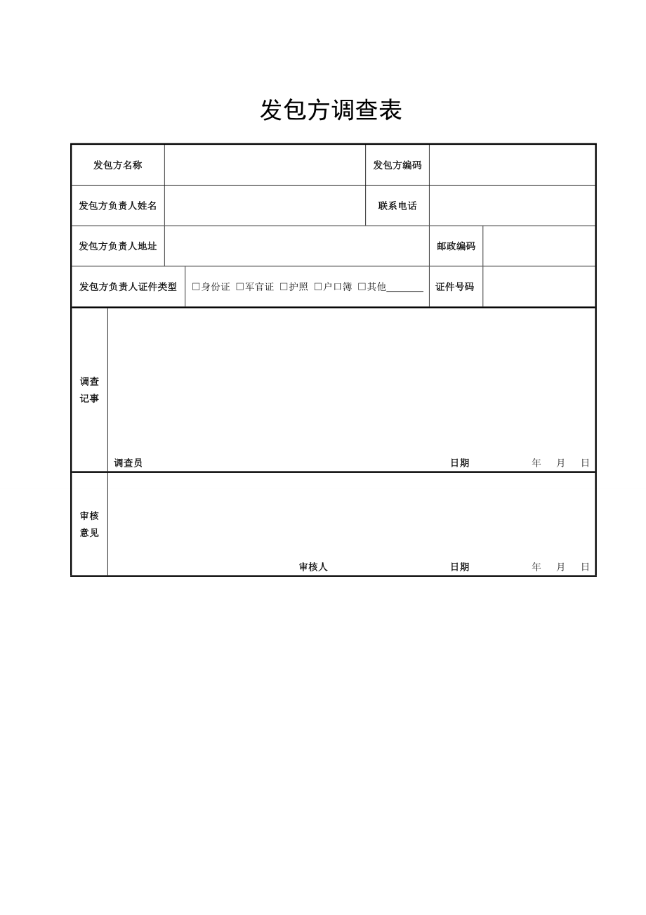 发包方调查表.doc_第1页