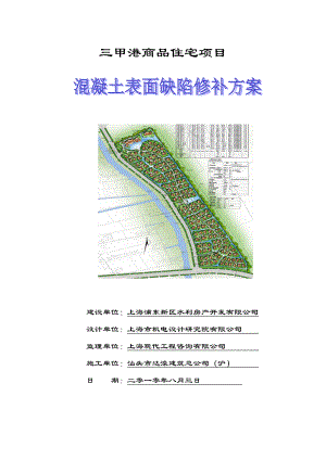 混凝土表面缺陷修补方案.doc