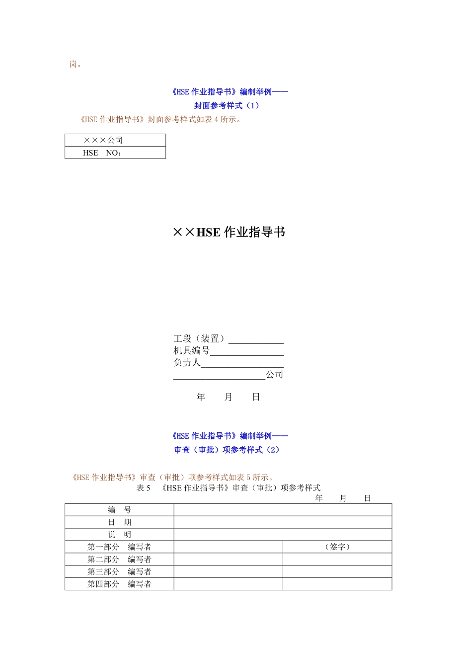 HSE作业指导书的结构及编制举例建筑土木工程科技专业资料.doc_第2页