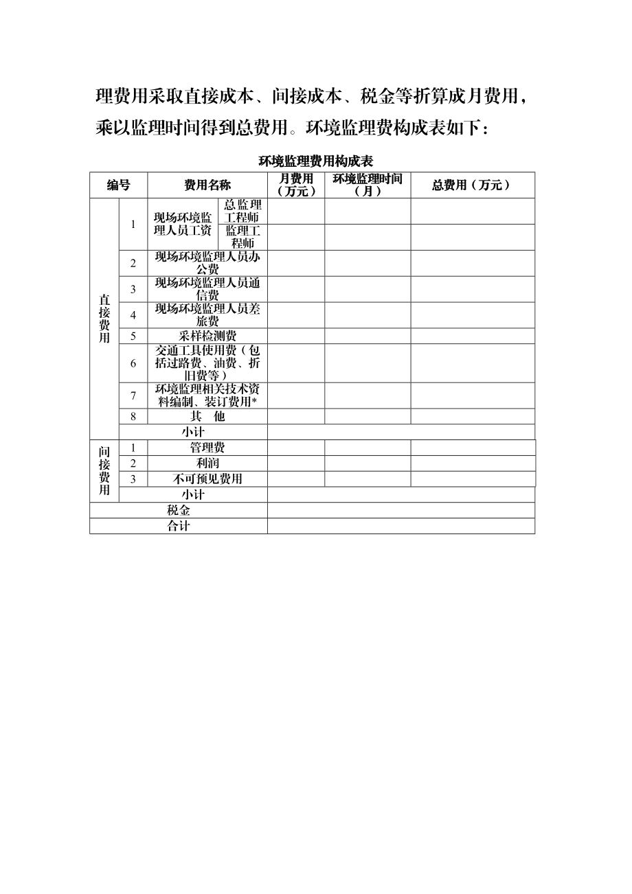 工程环境监理收费参考标准.doc_第3页