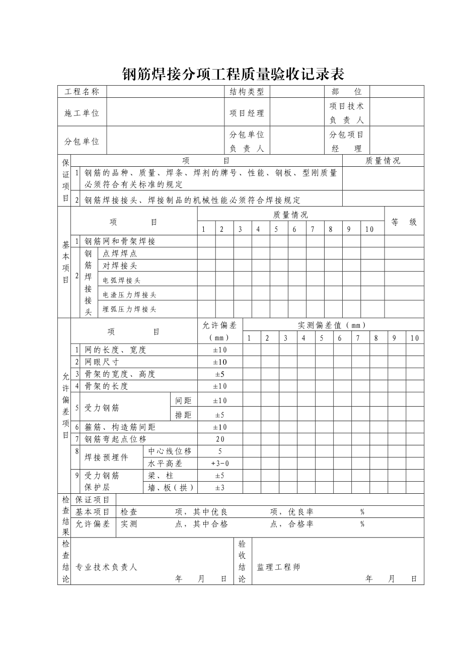 钢筋绑扎分项工程质量验收记录表.doc_第2页