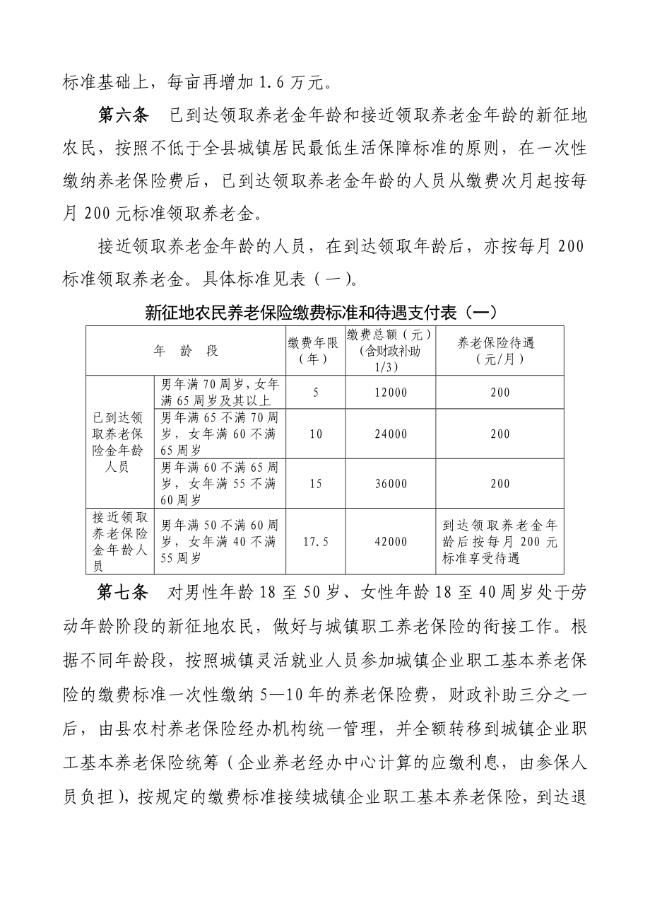 周至县新征地农民养老保险实施办法（试行） .doc_第3页