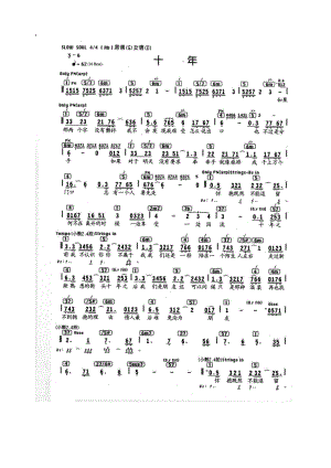 十年 简谱十年 吉他谱 吉他谱4.docx