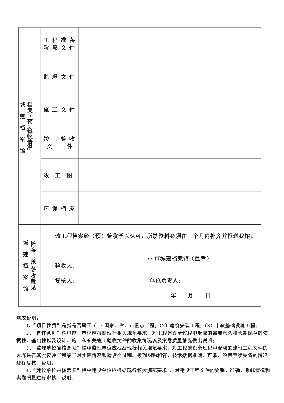 xx市建设工程竣工档案预验收申请表.doc_第3页