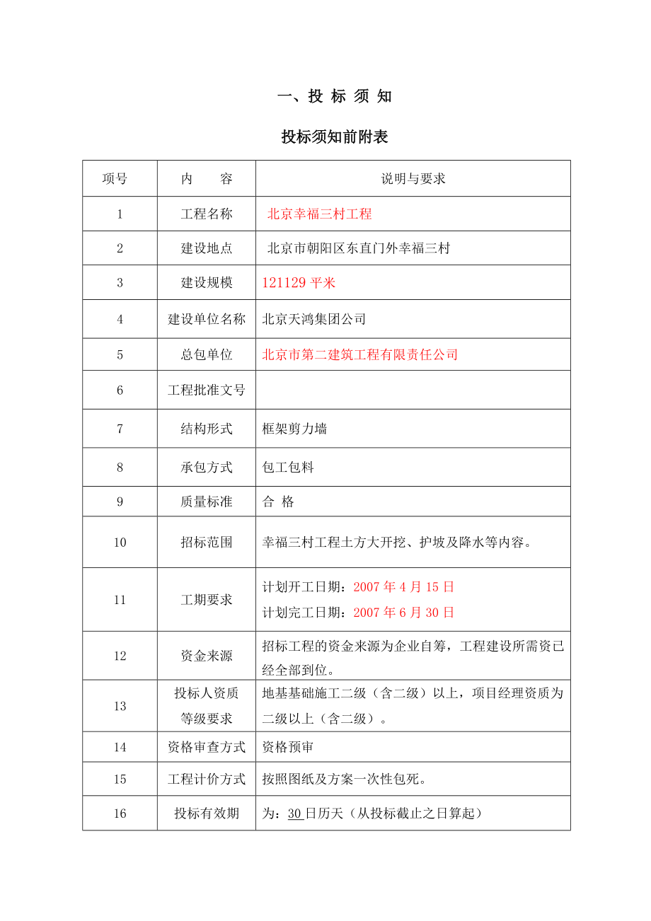 北京幸福三村工程土方、护坡及降水工程招标文件.doc_第3页
