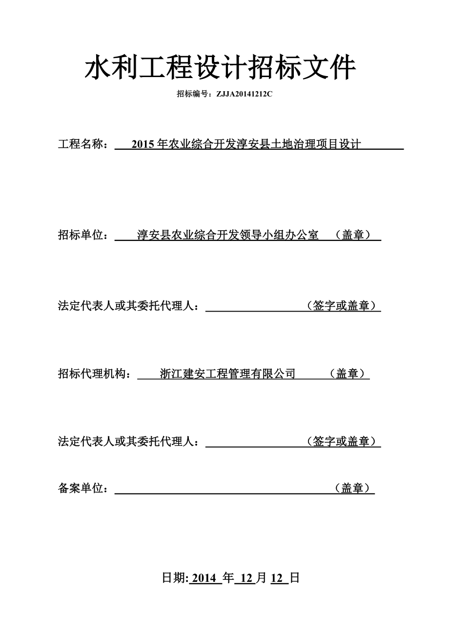 水利工程设计招标文件.doc_第1页