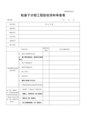 建筑工程各分部工程验收资料审查表.doc