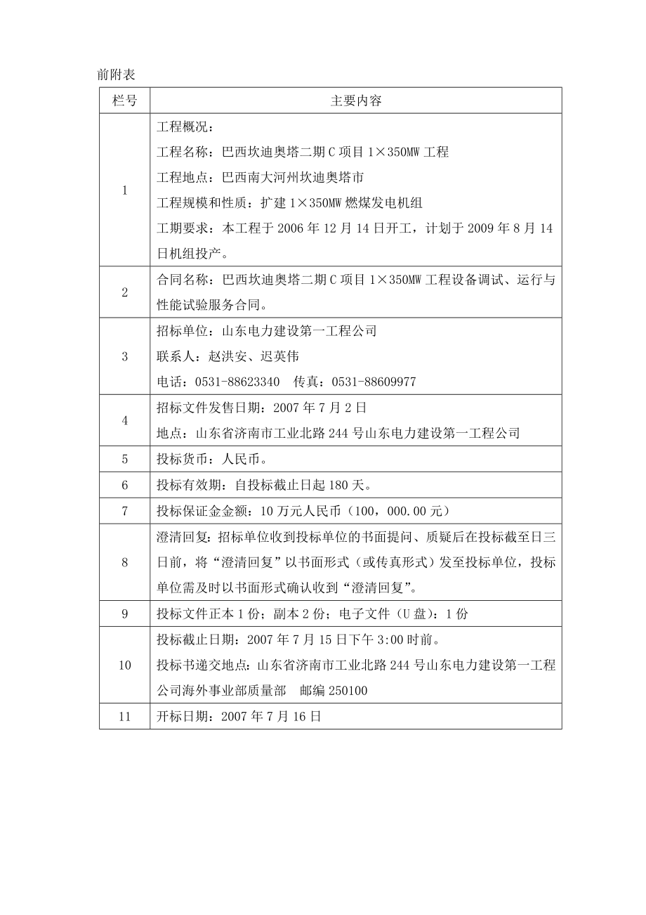 巴西坎迪奥塔（CANDIOTA）电厂二期C项目1×350MW工程调试、运行与性能试验招标书.doc_第2页