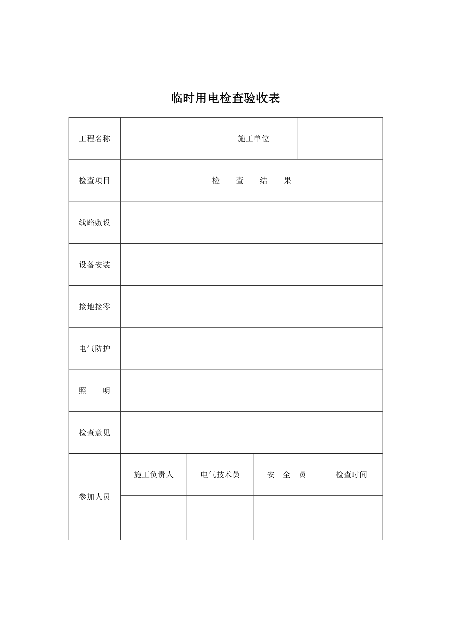 临时用电检查验收表.doc_第1页