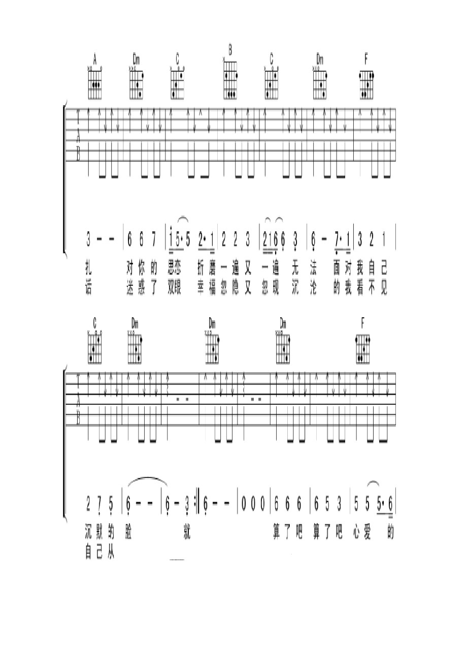 伍佰《算了吧》 吉他谱.docx_第2页