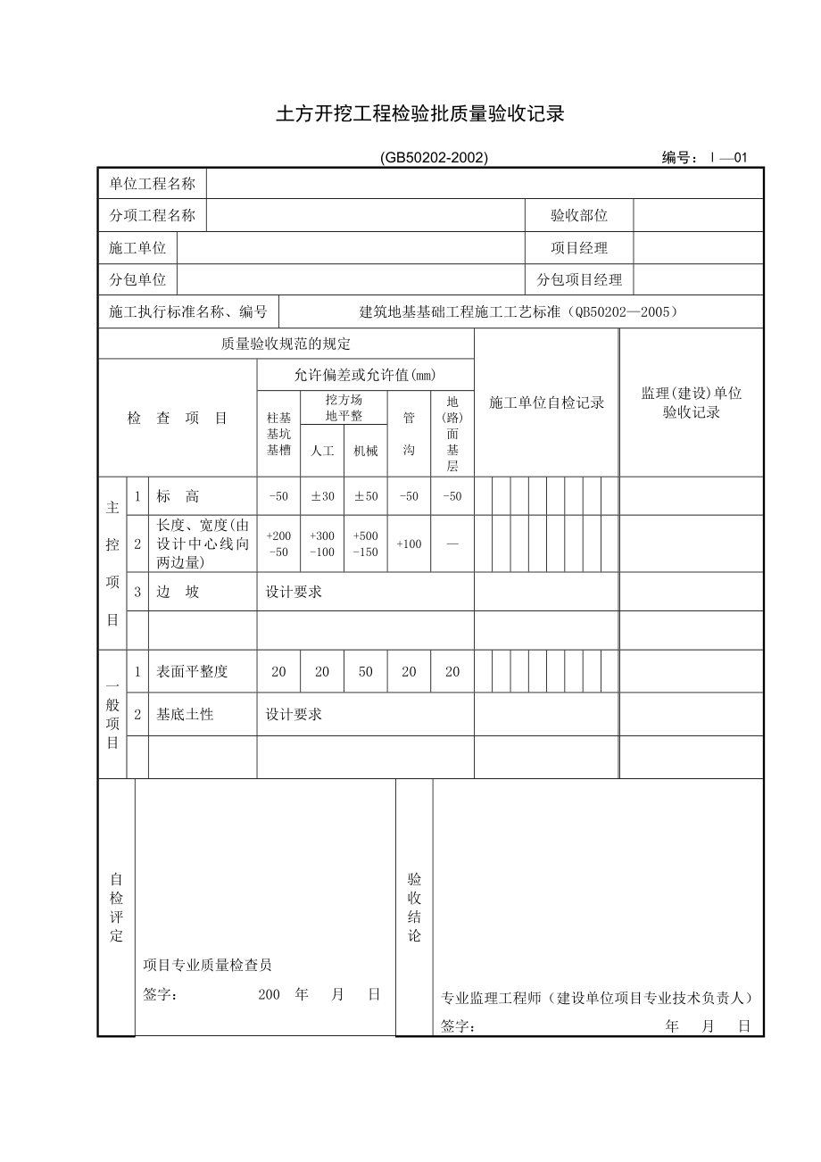 建筑工程自检表格36张（下载后可填写） .doc_第1页