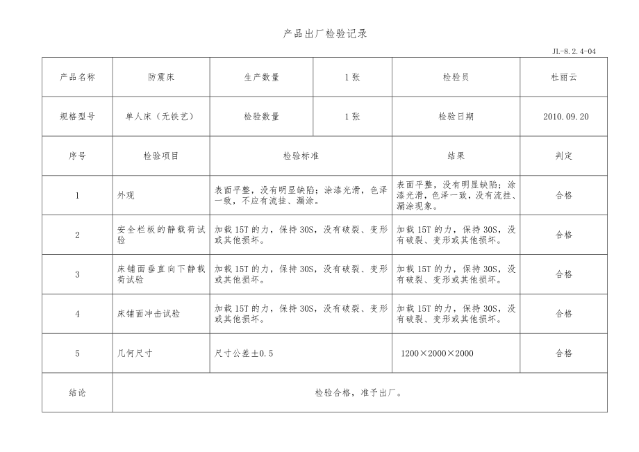 出厂检验记录.doc_第1页