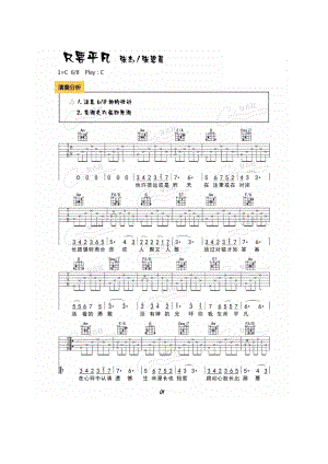 我不是药神主题曲只要平凡吉他谱六线谱张杰amp;张碧晨吉他弹唱视频教学厦门女吉社吉他谱1.docx
