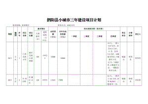 小城市三建设项目计划.doc