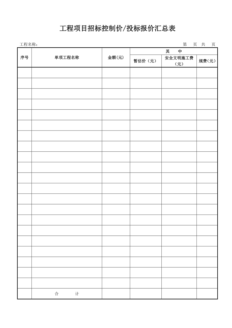 项目工程低压招标控制价表格.doc_第3页