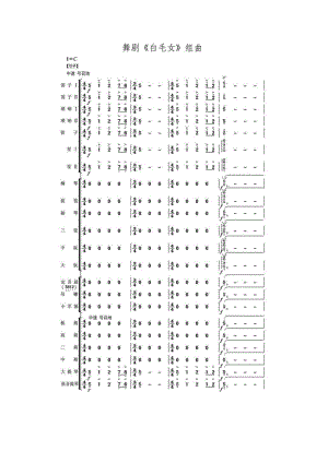 其他舞剧白毛女组曲（民族管弦乐合奏）.docx